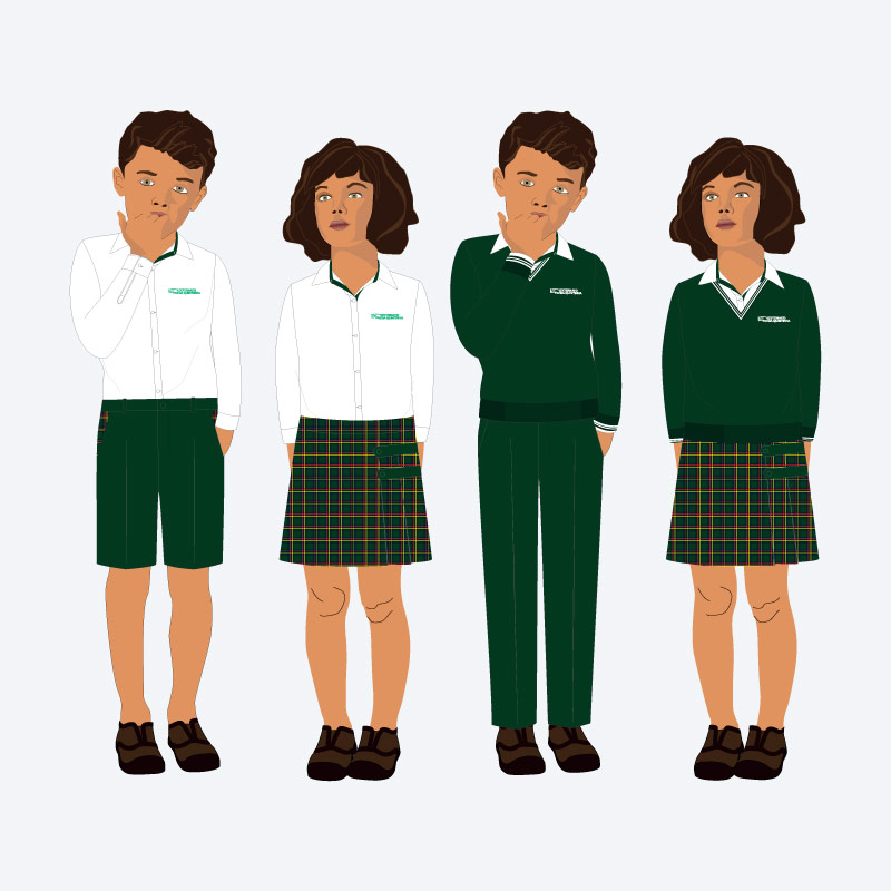 Tipos de fardas e de uniformes para crianças, educadoras e professores